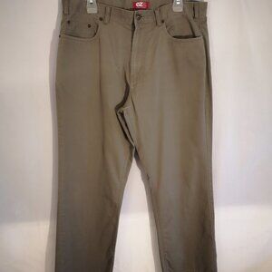 EZS by Haggar Men's Size 36/30 Khaki/Grey Color Straight Leg Casual Pants